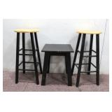 (2) Bar Stool and (1) Small End Table