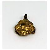 22k Natural Gold Nugget Pendant
