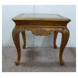 Victorian Style Light Oak Solid Wood End Table