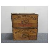 (2) Vintage Moosehead Beer Crates
