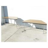 (2) Adjustable School Triangle Tables