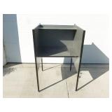 Grey Enclosed Office Desk
