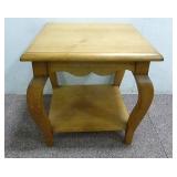 Solid Light Oak Couch End Table 24" x 24" x 24"