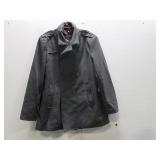 Alpine Swiss Grey XXL Lined Pea Coat