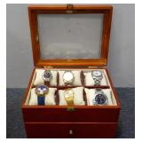 Watch Case w/ Open Top and Drawer (11) Watches