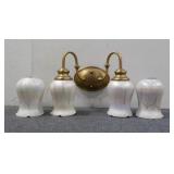 Wall Mount Overhead Light W/ ( 2)Extra Sconces