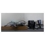 Assorted Computer Speakers & Cords unable to test