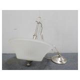 Beautiful Fogged Glass Hanging Light Fixture