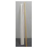 (3) 48"L Metal Poles & (1) 52"L Wooden Dowell