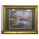 Framed Floral Cobblestone Print