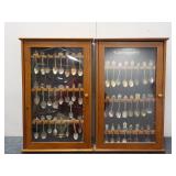 (2) Large Display Cases of Vintage Spoons
