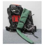 (2) Backpacking Backpacks and a Rifle Case