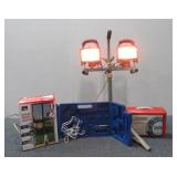 Craftsman Lamp, Glue Gun, Tire Chains, and More
