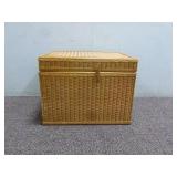 Light Wood Wicker Storage Container (25"x18"x19")