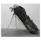 Titleist Golf Bag w/ Assorted Clubs