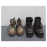 (2) Pair Steel-Toed Boots