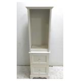 White Wood Cabinet w/ Shelves and Drawers
