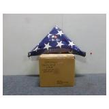 American Casket Flag W/ Case & Stud Machine