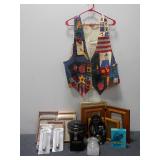 (10) Picture Frames w/ Bulbs, Canisters, & More