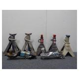 (3) 2-Ton Jacks & (2) 3-Ton Jacks w/ (2) Hitches