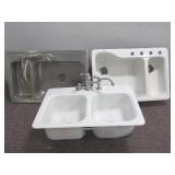 (3) Double-Basin Kitchen Sinks