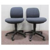 (2) Blue Rolling Chairs