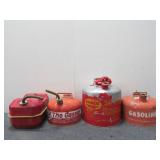 (4) Metal Gas Cans