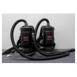 (2) Rubbermaid Bp6Q Commercial Back Pack Vacuums