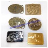 Lot of 6 John Deere Belt Buckles