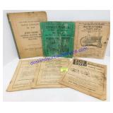 Lot of JD Parts Catalogs,Parts List, Etc..