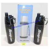 Snap-on Thermos & 2 Water Bottles