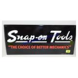 Snap-on 24x11 Tin Sign, Black