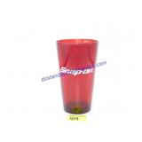 Lot of 3 Red Glass Snap-on Cups