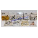 Lot of 9 Christmas Collectibles Tractor Ornaments