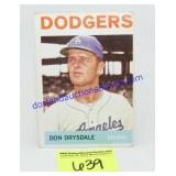 Vintage Don Drysdale Baseball Card