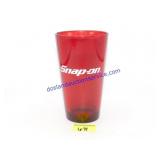 Lot of 4 Snap-on Red Drink Glasses