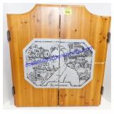 John Deere Dart Board & Cabinet