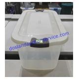Clear Rubbermaid Tote