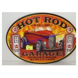Tin Hot Rod Sign (16 x 12)