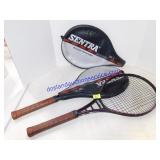 Pair of Sentra Tennis Rackets
