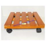 Wooden Plant Stand on Wheels (14 x 14)