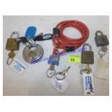 Lot of (5) Padlocks with Keys