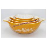 Lot of (4) Vintage Pyrex Butterfly Gold Dishes