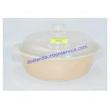 Vintage Fire-King Peach Luster Dish & Lid