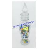 Glass Jar Filled w/ Marbles (13")