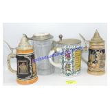 Lot of (4) German Steins