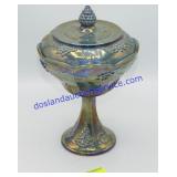 Indiana Carnival Glass Compote Dish (11")