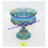 Indiana Carnival Glass Stemmed Dish (5")