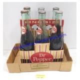 Vintage Dr.Pepper Bottles & Cardboard Holder
