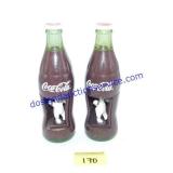 Pair of Plastic Coca-Cola Bottles w/ Bear Inside